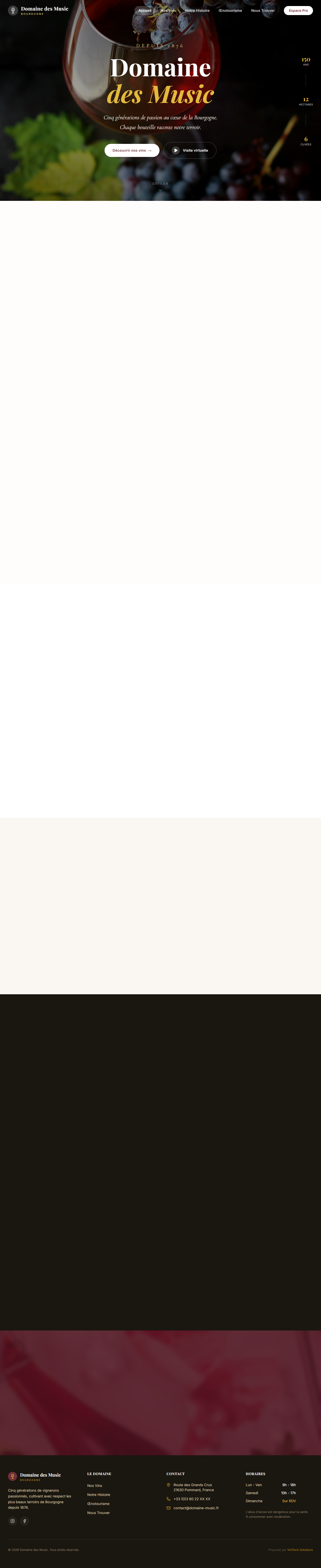 Site web domaine viticole - exemple